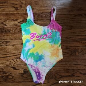 Buc ee's Colorful Tie-Dye One-Piece Swimsuit